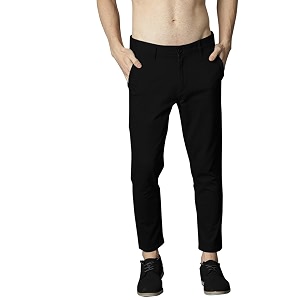Mens Slim Fit Cotton Blend Trousers -