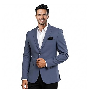 men39s slim fit formal casual blazer notch lapel single breasted coat