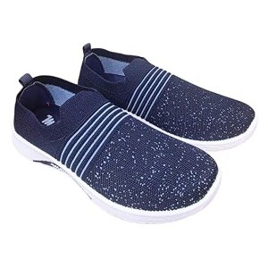 Mens Slip-On Sneakers Lightweight Breathable Knit Casual