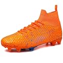 Men's Soccer Shoes High-Top Soccer Cleats Outdoor Breathable Athletic Professional Spikes Youth Boys Football Shoes Unisex