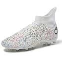 Men's Soccer Shoes High-Top Soccer Cleats Outdoor Breathable Athletic Professional Spikes Youth Boys Football Shoes Unisex