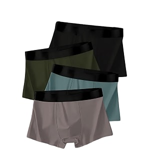 Mens Soft Nylon Boxer Briefs Breathable Stretch