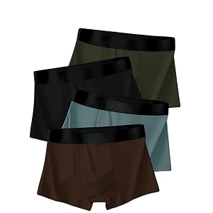 Mens Soft Nylon Boxer Briefs Breathable Stretch