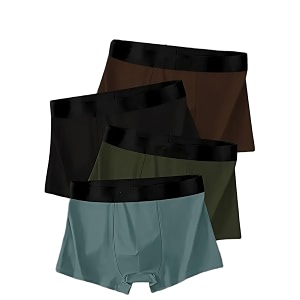 Mens Soft Nylon Boxer Briefs Breathable Stretch