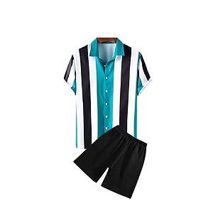 men39s soft poly lycra digital prined shirts with pajama shorts night suit set