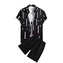 Men's Soft Poly Lycra Digital Prined Shirts with Pajama Shorts Night Suit Set