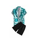 Men's Soft Poly Lycra Digital Prined Shirts with Pajama Shorts Night Suit Set