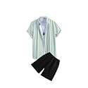Men's Soft Poly Lycra Digital Prined Shirts with Pajama Shorts Night Suit Set