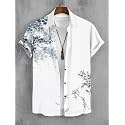 Men's Soft Poly Lycra Digital Prined Shirts with Pajama Shorts Night Suit Set