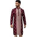 Men39s Solid Calf Length Silk Blend Embroidered