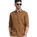 Men39s Solid Casual Shirt Cotton Blend Regular