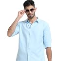 Men39s Solid Casual Shirt Cotton Blend Regular