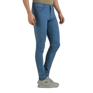 Mens Solid Comfortable Slim Fit Jeans
