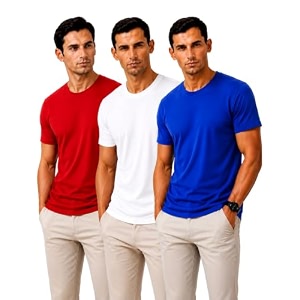 Mens Solid Cotton T-Shirt Pack of 3
