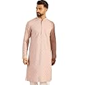 Men39s Solid Embroidered Long Straight Kurta 