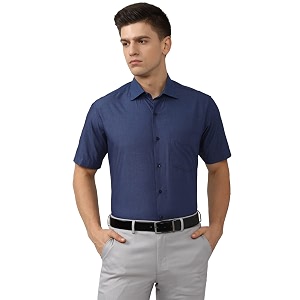 Mens Solid Regular Fit Shirt