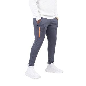Mens Solid Slim Fit LycraTrack Pants with