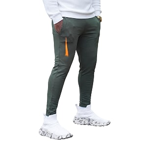 Mens Solid Slim Fit LycraTrack Pants with