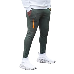Mens Solid Slim Fit LycraTrack Pants with
