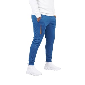 Mens Solid Slim Fit LycraTrack Pants with