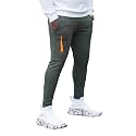 Men39s Solid Slim Fit LycraTrack Pants with