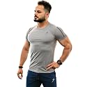 Men39s Solid Slim Fit Gym and Sports