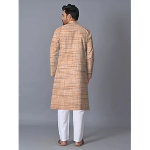 Mens South Cotton Textured Ethnic Kurta Regular