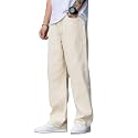 Men39s Straight Fit Mid Rise Beige Jeans
