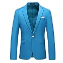 Men's Suit Jacket One Button Elegant Solid Blazer Sport Coats Slim Fit Single Breasted Party Blazer Jacket