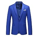 Men's Suit Jacket One Button Elegant Solid Blazer Sport Coats Slim Fit Single Breasted Party Blazer Jacket