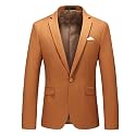 Men's Suit Jacket One Button Elegant Solid Blazer Sport Coats Slim Fit Single Breasted Party Blazer Jacket