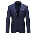 Men's Suit Jacket One Button Elegant Solid Blazer Sport Coats Slim Fit Single Breasted Party Blazer Jacket