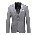 Men's Suit Jacket One Button Elegant Solid Blazer Sport Coats Slim Fit Single Breasted Party Blazer Jacket