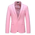 Men's Suit Jacket One Button Elegant Solid Blazer Sport Coats Slim Fit Single Breasted Party Blazer Jacket