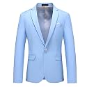 Men's Suit Jacket One Button Elegant Solid Blazer Sport Coats Slim Fit Single Breasted Party Blazer Jacket