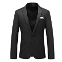 Men's Suit Jacket One Button Elegant Solid Blazer Sport Coats Slim Fit Single Breasted Party Blazer Jacket