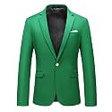 Men's Suit Jacket One Button Elegant Solid Blazer Sport Coats Slim Fit Single Breasted Party Blazer Jacket