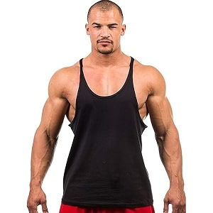 Mens Summer Inner Vest Stringer Soild Round