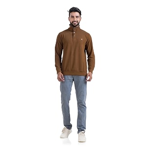 Mens Sweat Shirts with Zippered Full Sleeves