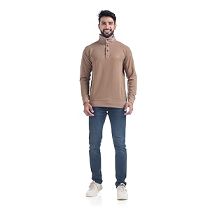 Mens Sweat Shirts with Zippered Full Sleeves