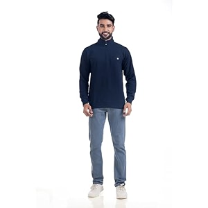 Mens Sweat Shirts with Zippered Full Sleeves