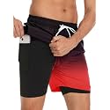 Men's Swim Trunks with Compression Liner 6 Inch Inseam Board Shorts