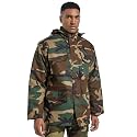 Men's Tactical M65 Field Jacket - Military Coat with Removable Hood, Fully Lined, Adjustable Waist &amp; 4-Pocket Design