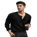 Men39s Textured Fabric Solid Color Basic Half-Open