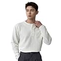 Men39s Textured Fabric Solid Color Basic Half-Open