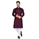 Men39s Textured Lining Ethnic Kurta Pajama Set