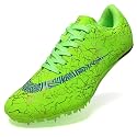 Men's Track Spike Shoes Lightweight Breathable Running Sneakers for Distance Sprinting Athletic Training Jumping Track and Field Suitable for Women and Girls