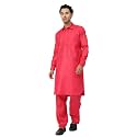 Men39s Traditional Pathani Kurta Salwar Set Red