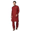 Men39s Traditional Pathani Kurta Salwar Set Red