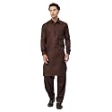 Men39s Traditional Pathani Kurta Salwar Set Red